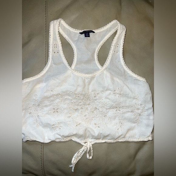 American Eagle Boho Lace Racerback Crop Top XS - Picture 1 of 5